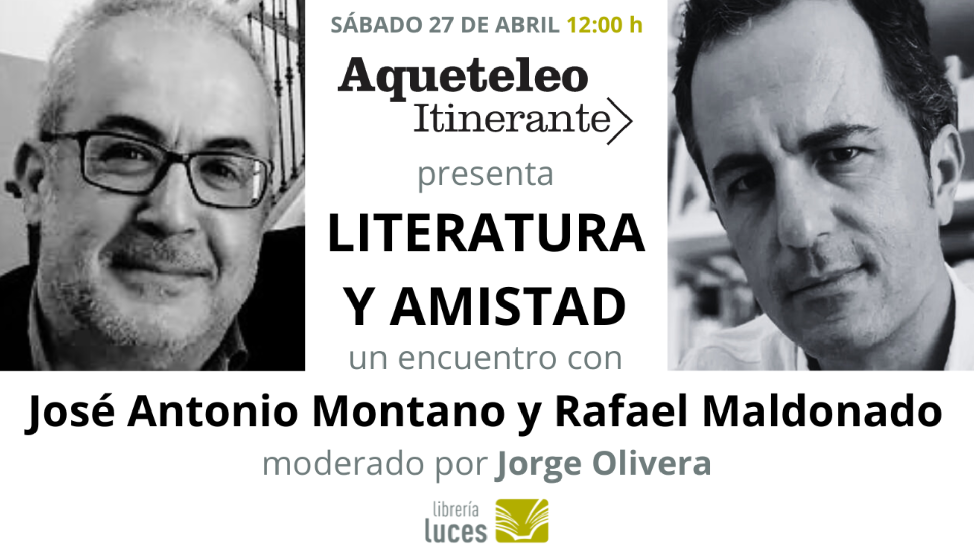 Dentro del marco del Festival Aqueteleo Itinerante, Librería Luces tiene el placer de acoger un encuentro sobre «Literatura y Amistad».