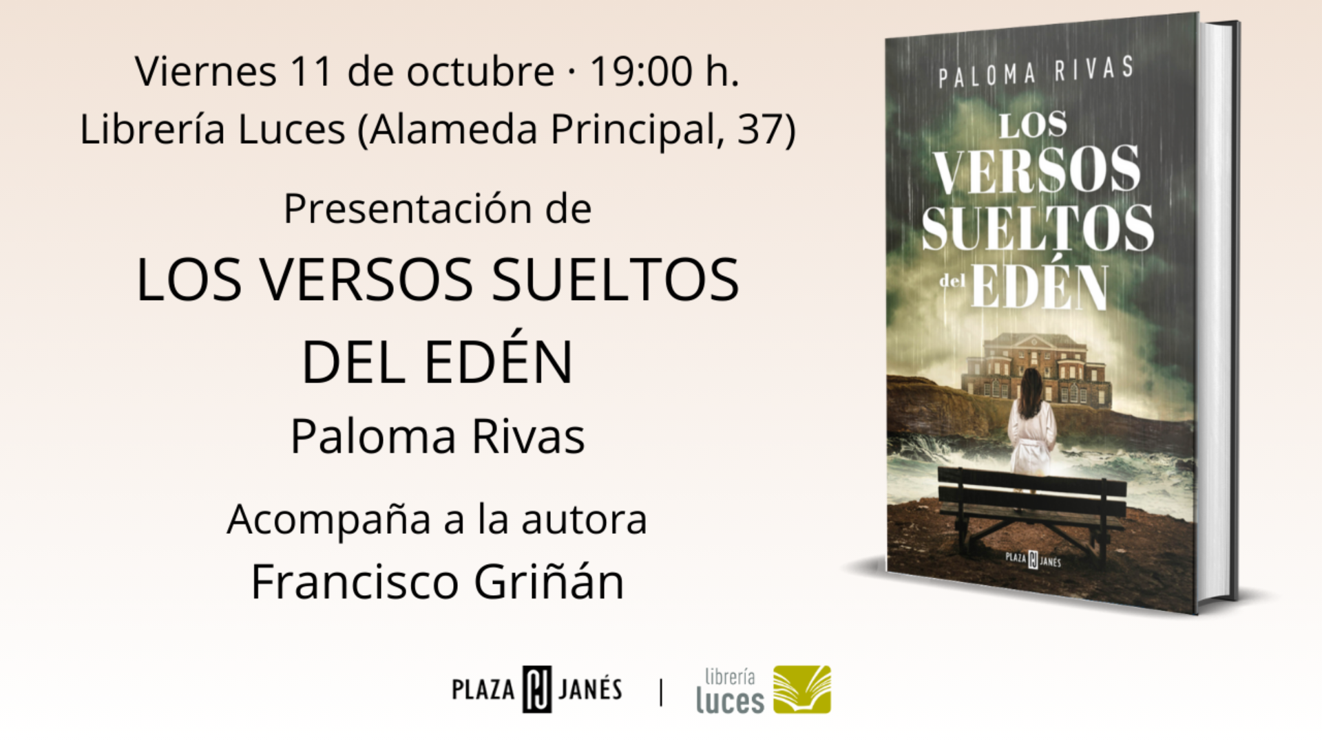 Presentación en Luces de 'Los versos sueltos del Edén', novela de Paloma Rivas publicada por Plaza & Janés.