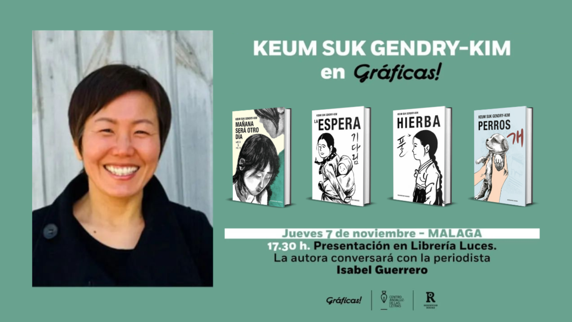 Tenemos el honor de acoger en Luces la presentación de 'Mañana será otro día', nueva novela gráfica de Keum Suk Gendry-Kim.